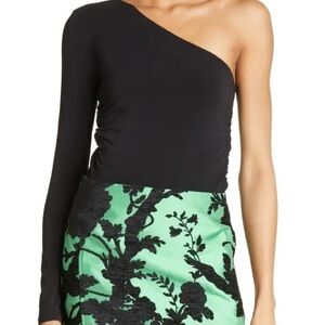 BAUM UNDER PFERDGARTEN Jamaica One-shoulder Knit Top In Black